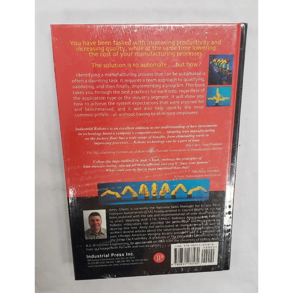 Industrial Robotics‎ Hardcover Andrew Glaser Sealed New Unopened
